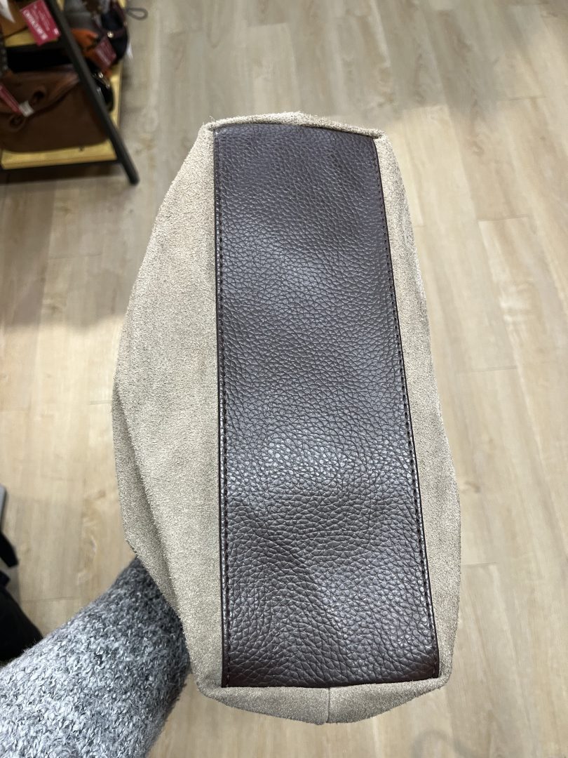 Bolso Tote de Ante Bicolor - Imagen 3