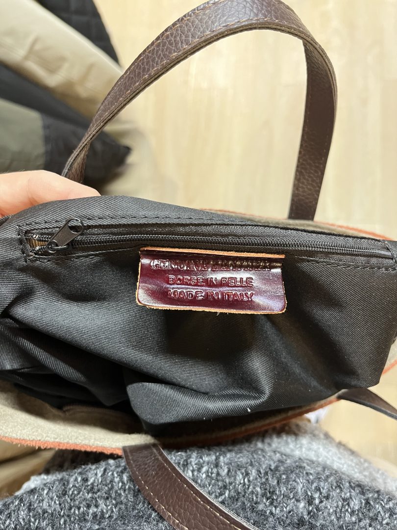 Bolso Tote de Ante Bicolor - Imagen 6