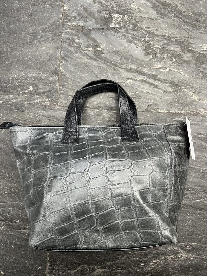 Bolso Básico de Piel Color Gris Oscuro - Imagen 2