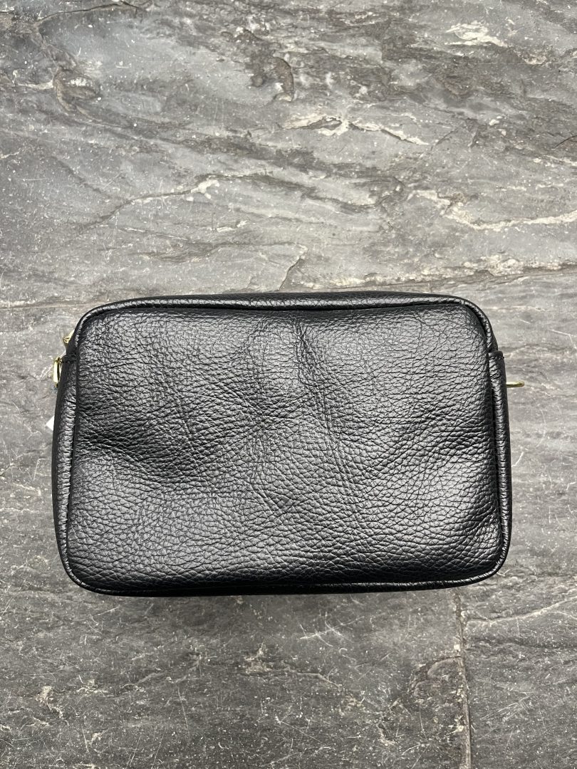 Bolso de Piel Negro con Doble Cremallera - Imagen 2
