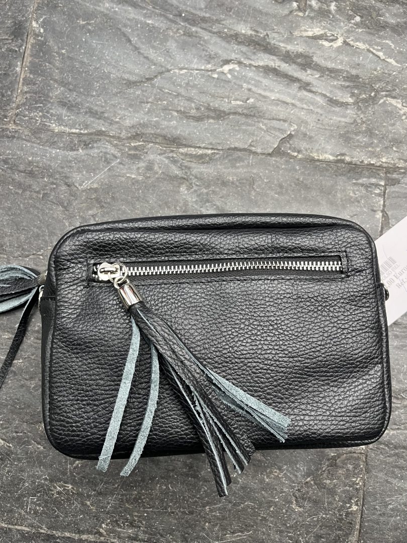 Bolso de Piel Negro con Pelo de Potro Animal Print - Imagen 3