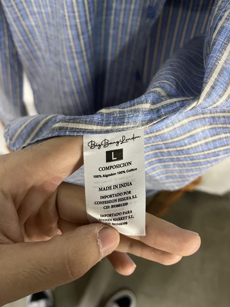 Camisa 100% Algodón Cuello Mao Hombre - Imagen 5