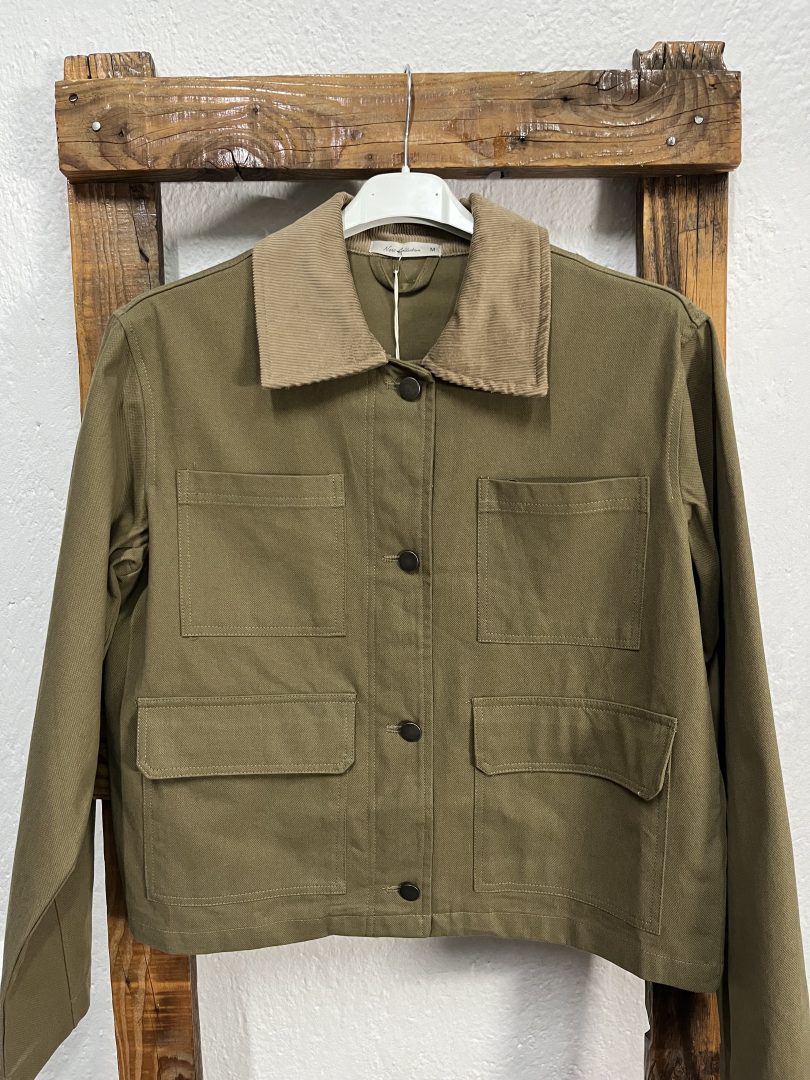 Chaqueta Verde Kaki Algodón