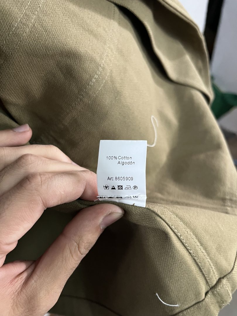Chaqueta Verde Kaki Algodón - Imagen 4
