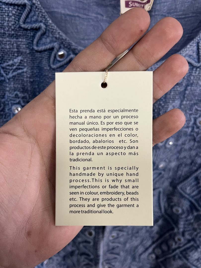 Chaqueta Rústica Bordada Azul - Imagen 8