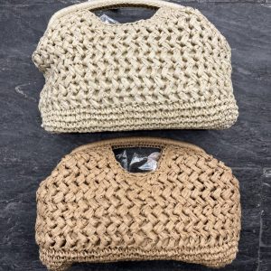 Bolso Rafia Dos Colores