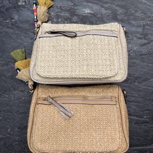 Bolso Rafia Dos Colores
