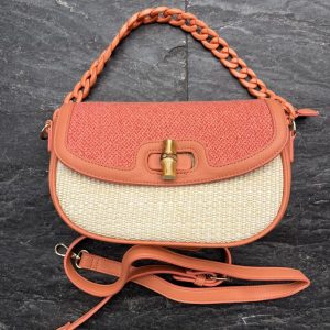 Bolso Rafia Coral Cadena