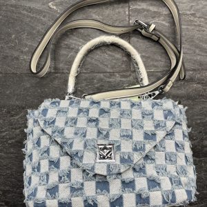 Bolso Denim Trenzado con Asa y Bandolera