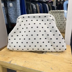 Bolso Cierre Boquilla Lunares Negro y Beige