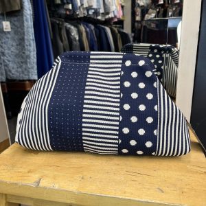 Bolso Cierre Boquilla Estampado Marino