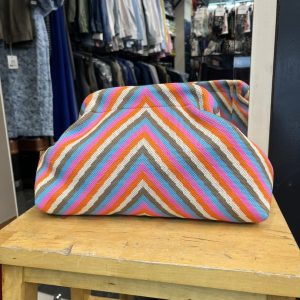 Bolso Cierre Boquilla Multicolor Rayas