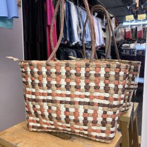 Bolso Rafia Trenzado Multicolor