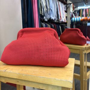 Bolso Cierre Boquilla Liso Color Rojo