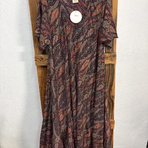 Vestido Seda Estampado Cachemir Multicolor