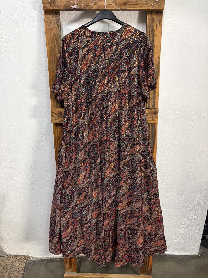 Vestido Seda Estampado Cachemir Multicolor - Imagen 3