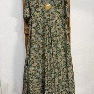 Vestido Seda Cachemir Verde