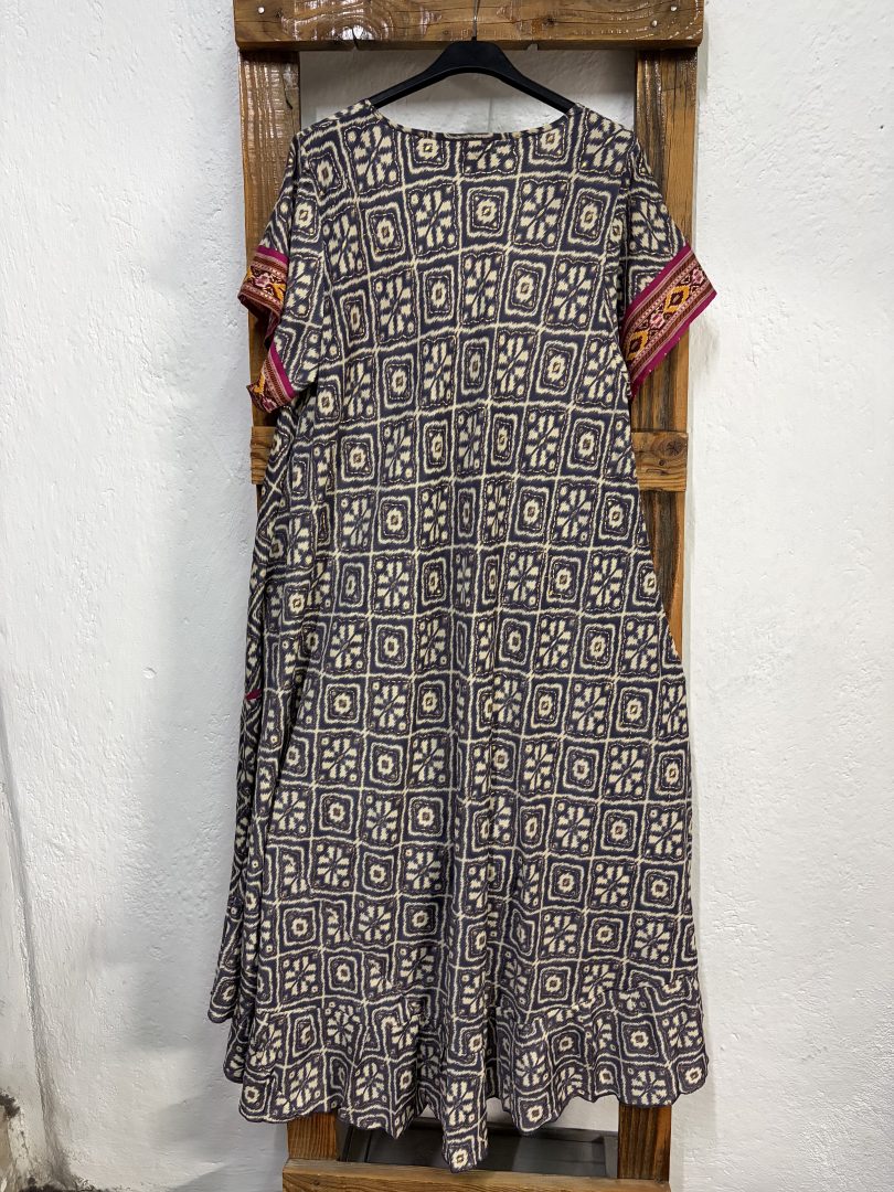 Vestido Seda Geométrico Étnico - Imagen 2