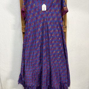 Vestido Seda Azul Klein Cachemir