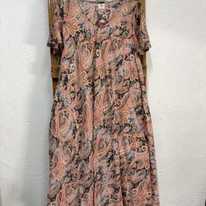 Vestido Seda Cachemir Rosa Empolvado