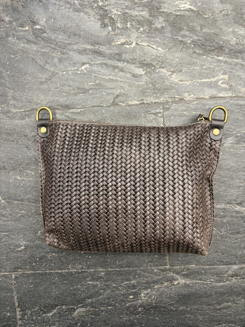 Bolso Piel Trenzada Marrón - Imagen 3