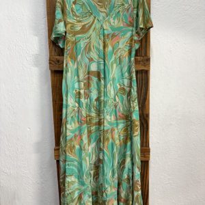 Vestido Seda Mármol Aguamarina