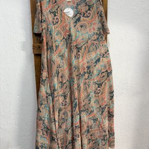 Vestido Seda Cachemir Coral