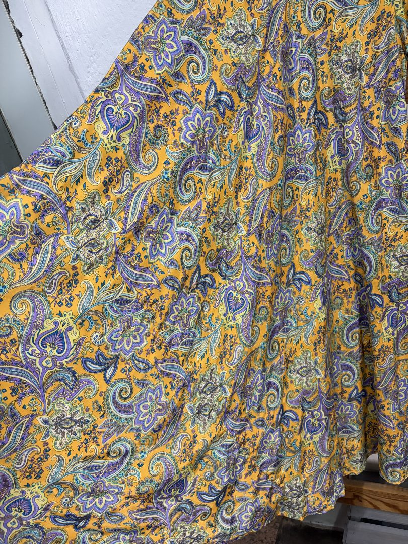 Vestido Seda Cachemir Mostaza - Imagen 2