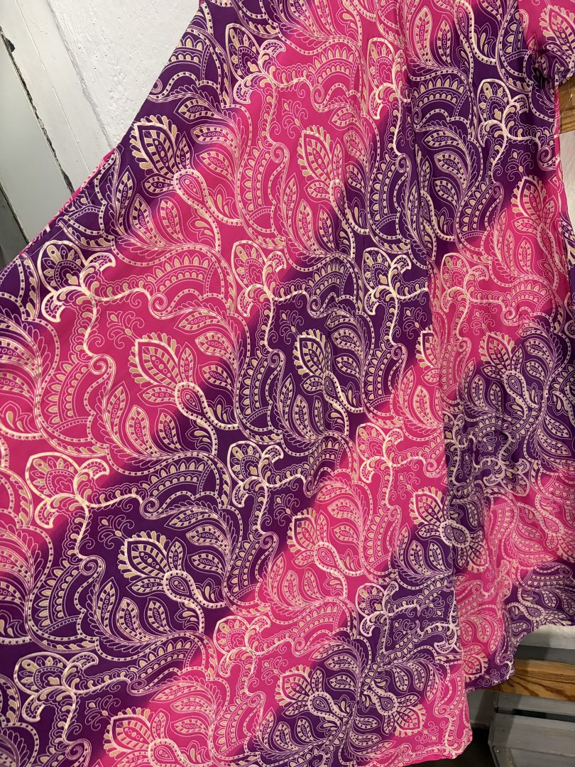 Vestido Seda Cachemir Rosa - Imagen 2