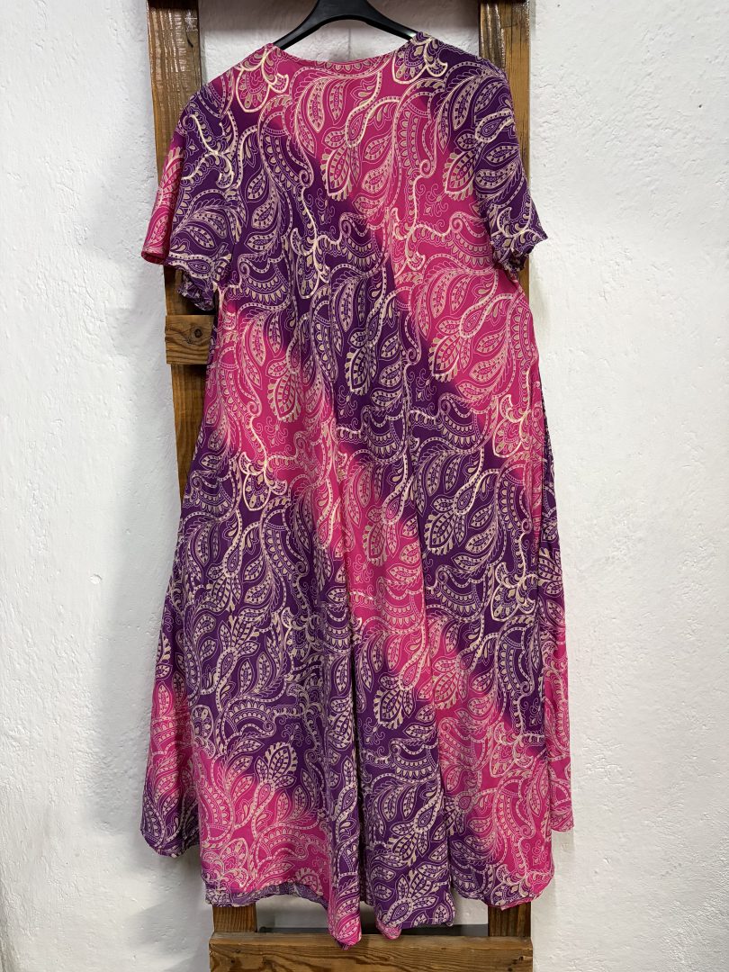 Vestido Seda Cachemir Rosa - Imagen 3