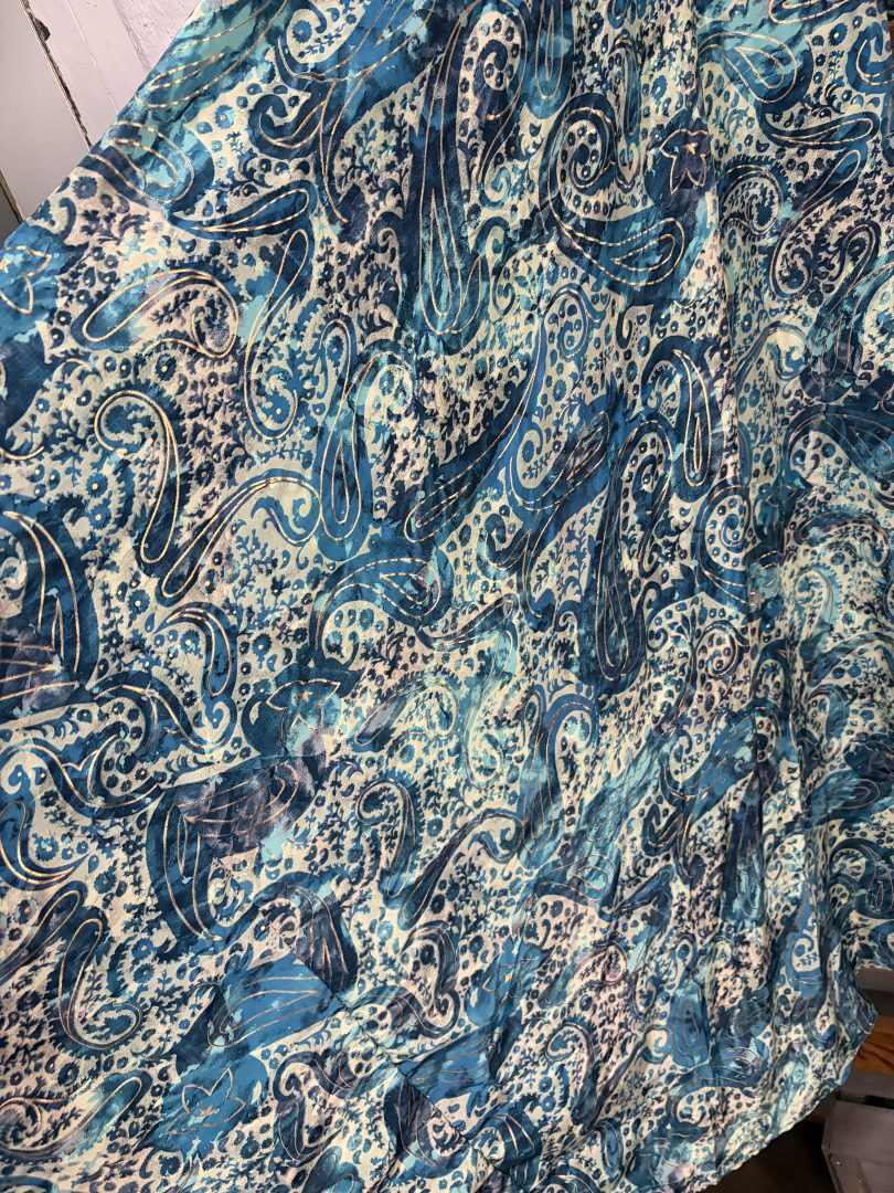 Vestido Seda Cachemir Azul - Imagen 2