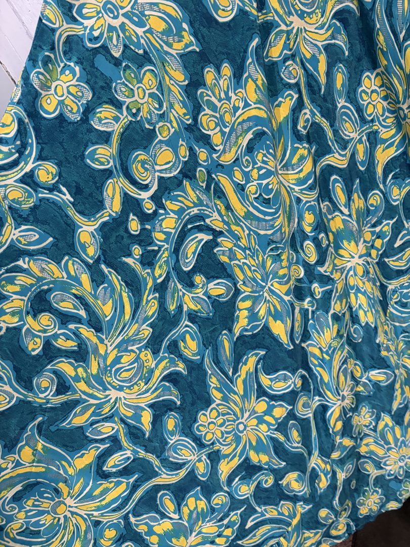 Vestido Seda Floral Turquesa - Imagen 2