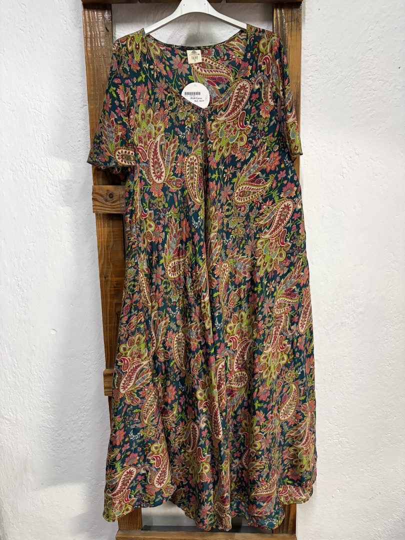 Vestido Seda Cachemir Multicolor