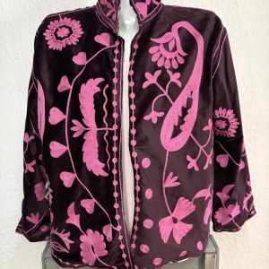 Kimono Terciopelo Berenjena Rosa