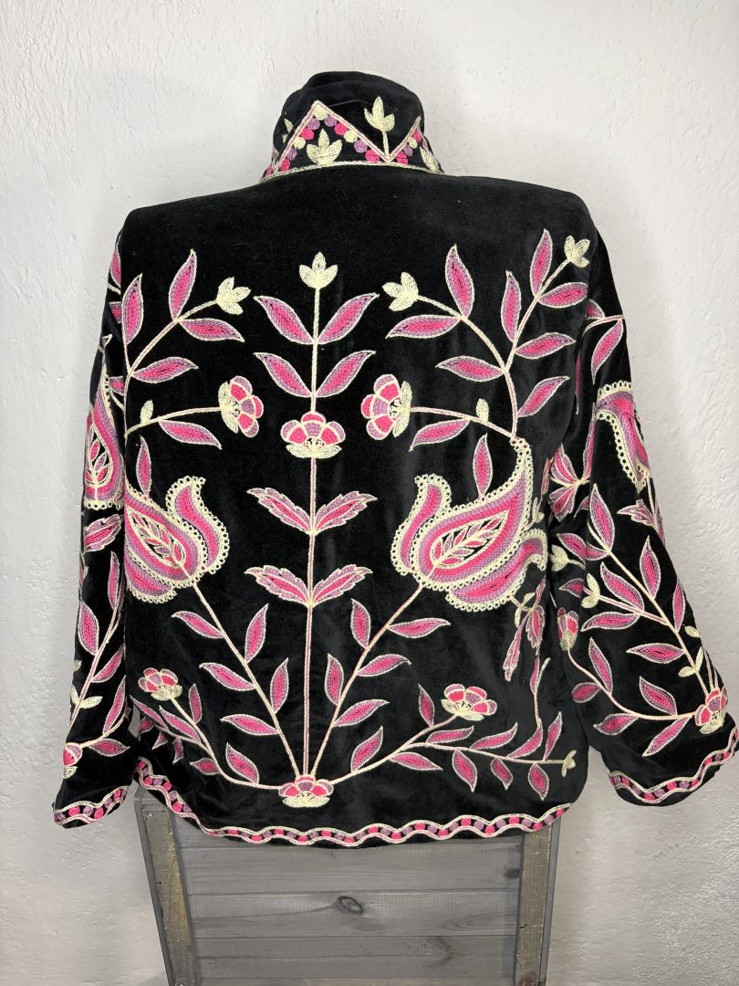 Kimono Terciopelo Cachemir Rosa - Imagen 2